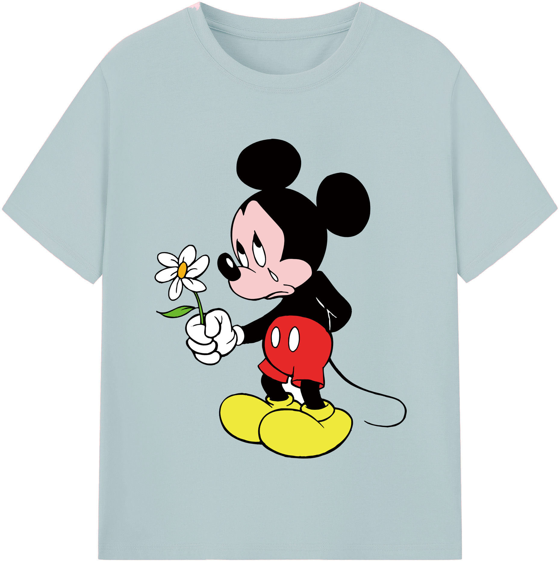 （画像用） ミッキーマウス Mickey Mouse 綿100％半袖Tシャツ（フロントプリント）